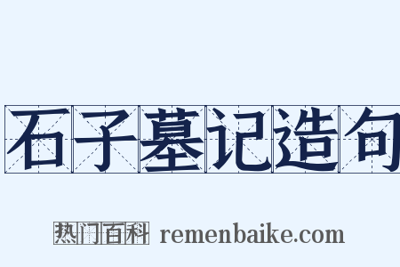 石子墓记造句是什么意思的图片